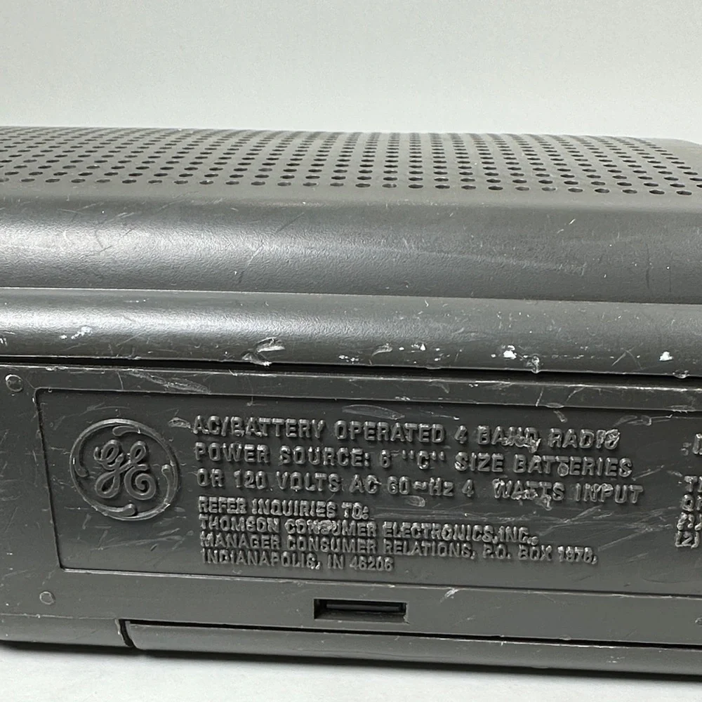 Vintage GE 2 Way power AM/FM Radio 24hourweather portable receiver TV sound 4b - Picture 8 of 15